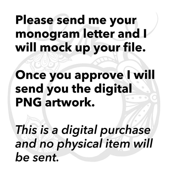 Mandala Pumpkin Monogram Personalized Black and White, PNG - Sublimation  Digital Download