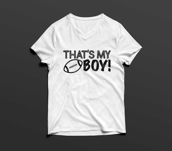 Football Player - That's My Boy, Landscape Black and White, EPS, PNG, SVG - Transparent Digital Download