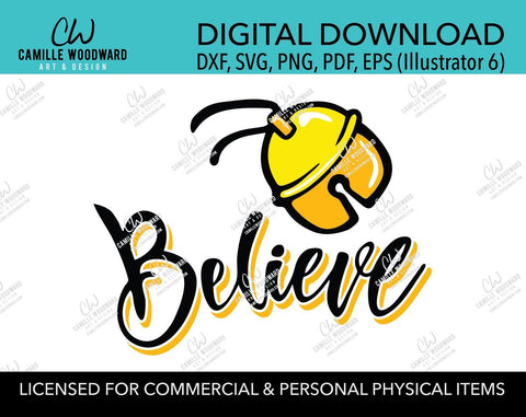 Christmas Believe Jingle Bell Gold and Black, SVG, EPS, PNG - Sublimation Digital Download Transparent