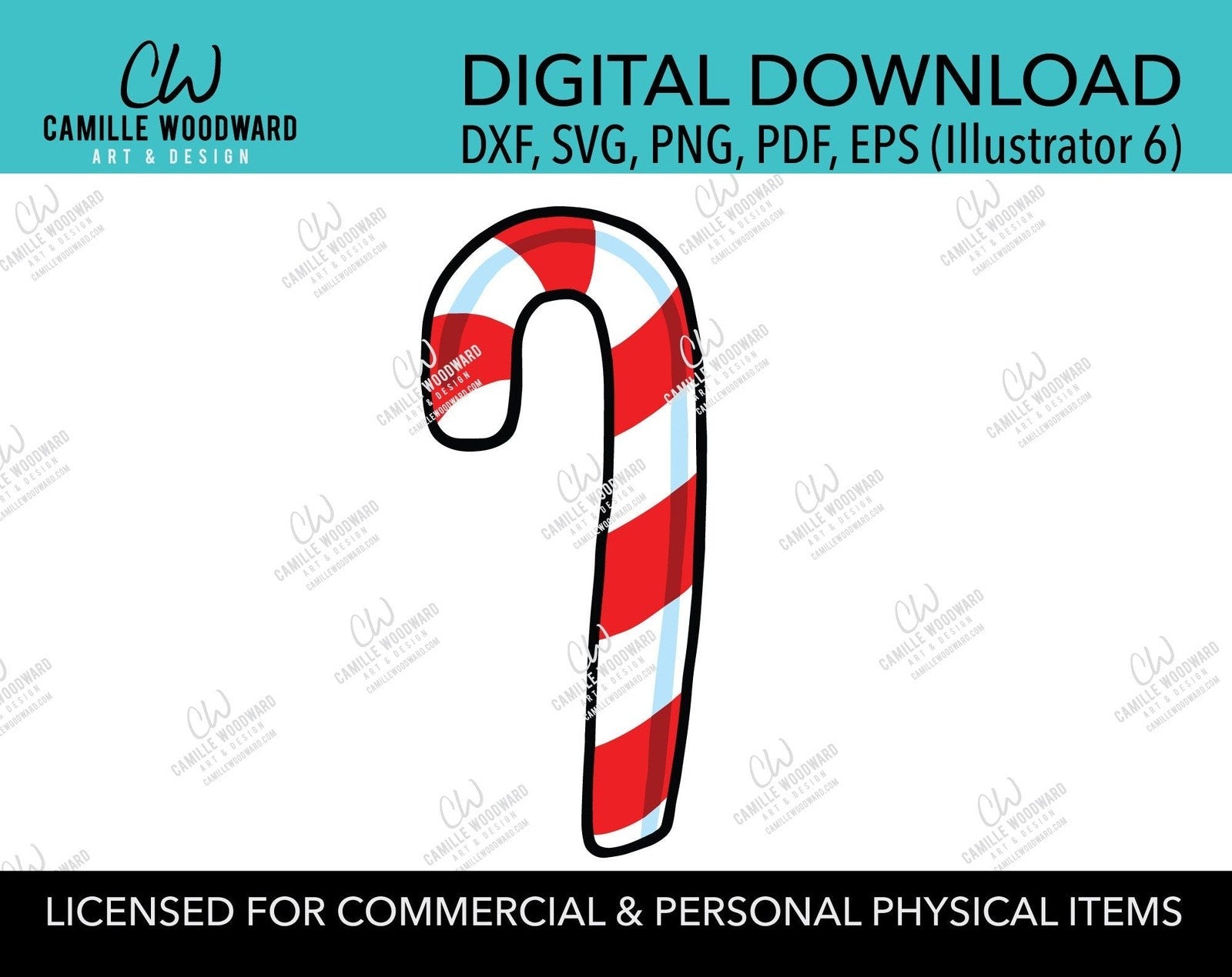 Christmas Candy Cane Red and White Stripes, SVG, EPS, PNG - Sublimation Digital Download Transparent