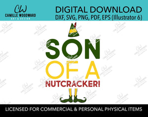 Christmas Buddy The Elf Son Of A Nutcracker Quote, SVG, EPS, PNG - Sublimation Digital