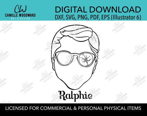 A Christmas Story Ralphie Face Clip Art, SVG, EPS, PNG - Sublimation Digital