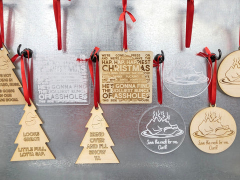 Clark Griswold Lampoons Christmas Ornaments Movie Quotes, Wood Acrylic