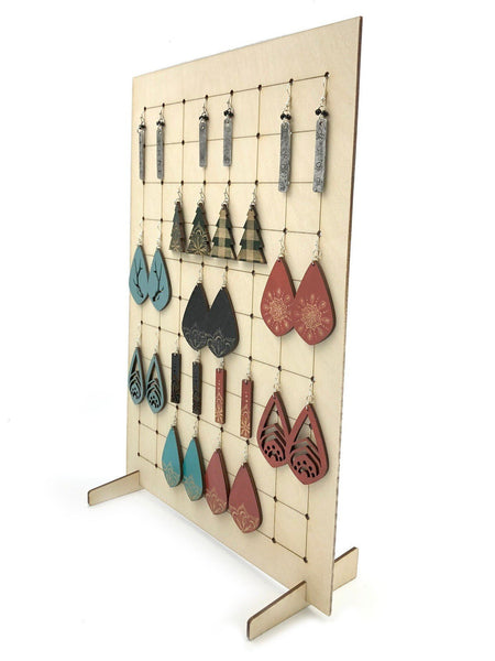 Earring Display Stand, with Grid Pattern - Rectangle - INSTANT Digital Download