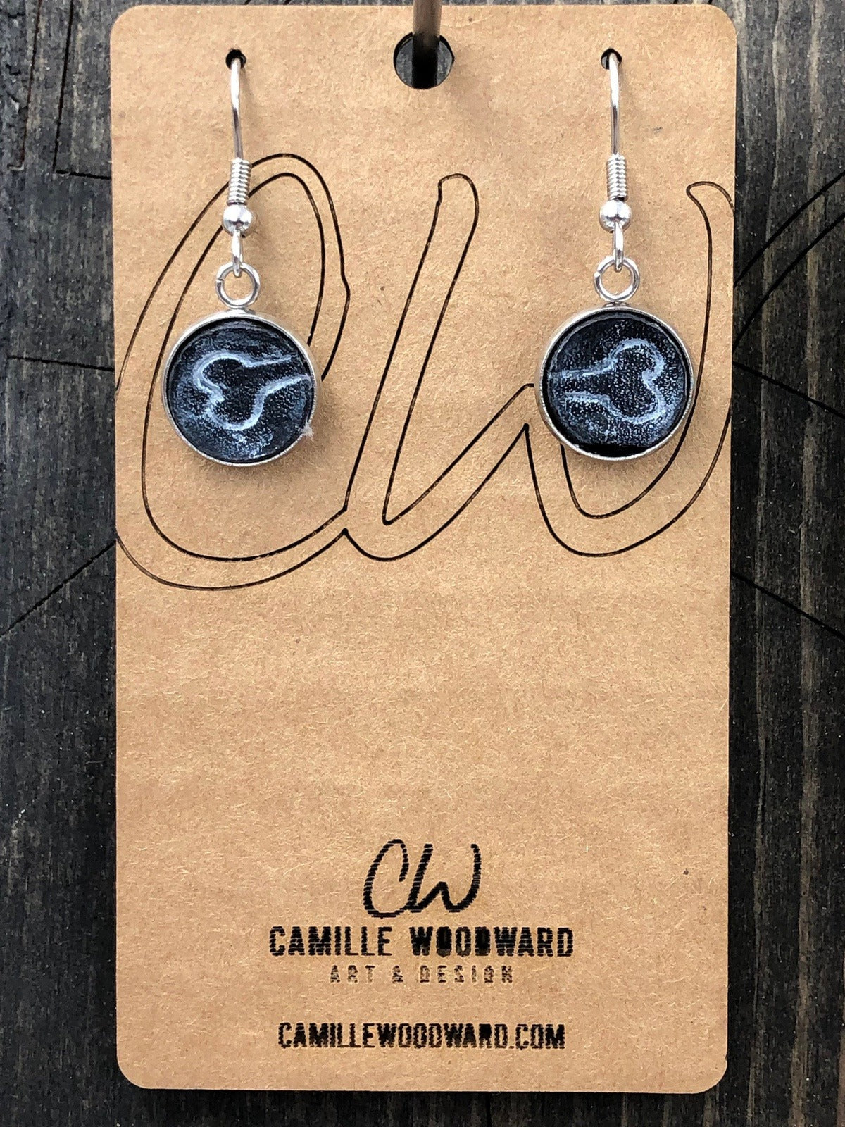 Leather Dog Bone Earrings, Small Dog Bone Earrings Dangle, Bone Handmade Earrings, Pet Lover Jewelry