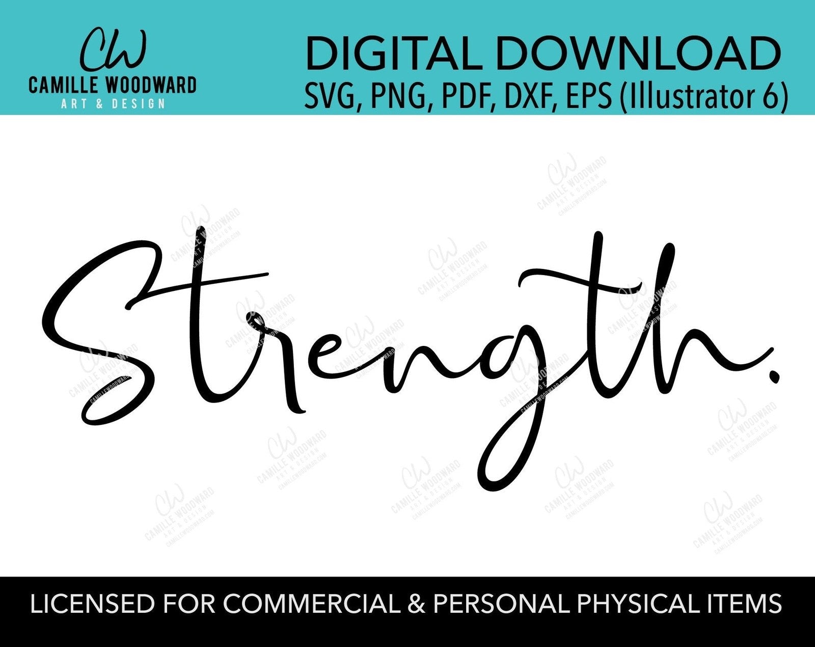 Strength SVG, Inspirational, Mental Health Quote, Uplifting, Affirmation, Think Positive, Sublimation, Cricut, Iron On - Digital Download