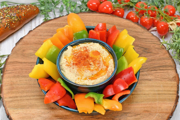 Chip and Dip Ceramic Bowl Set, Handmade Blue Attached Snack Stoneware Pottery Medium Size Party Serving Dish, Unique Housewarming Gift