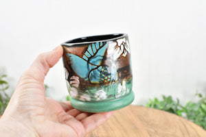 PRE-ORDER Handmade Pottery Paint Water Cup, Colorful Artist